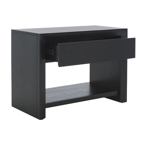 Darnell 1-Drawer Nightstand, Black 6 Darnell 1-Drawer Nightstand, Black