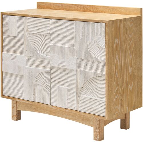 Yesela Oak Cabinet, Natural/White 1 Yesela Oak Cabinet, Natural/White
