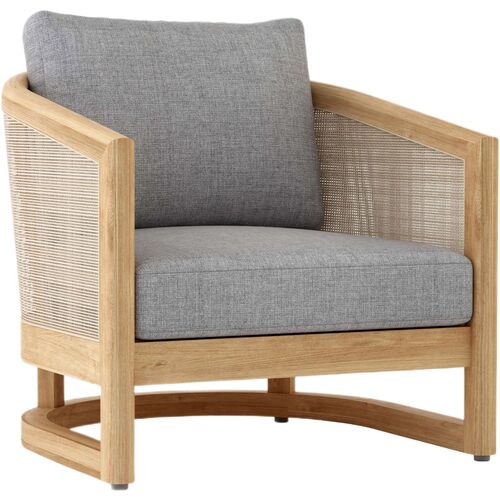 Avanta Outdoor Teak Deep Seating Armchair, Sunbrella