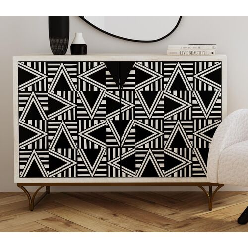 Lee Bone Inlay Bar Cabinet, Black/White/White Wash 2 Lee Bone Inlay Bar Cabinet, Black/White/White Wash