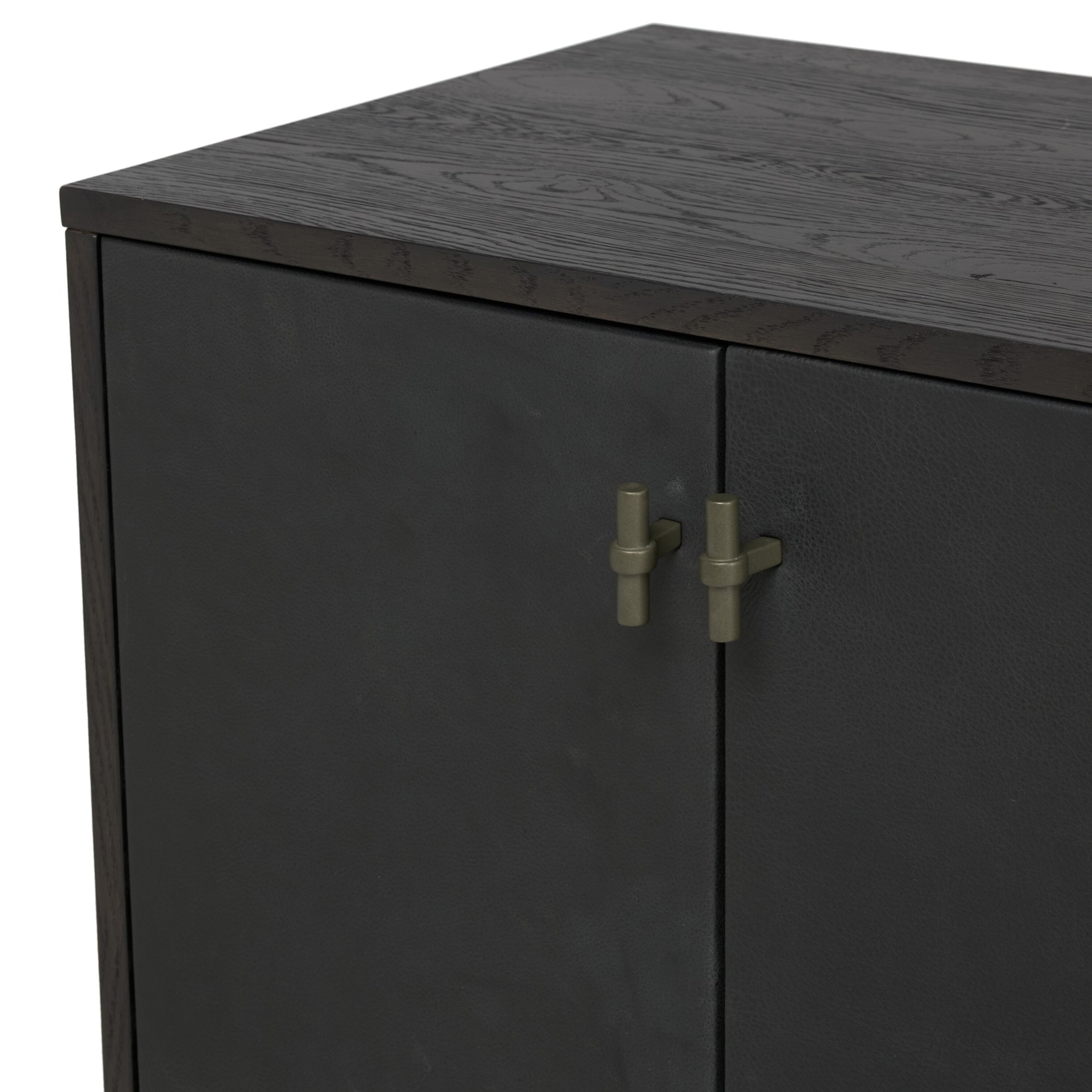 Scarlett 6-Door Media Console, Worn Black Oak 3 Scarlett 6-Door Media Console, Worn Black Oak