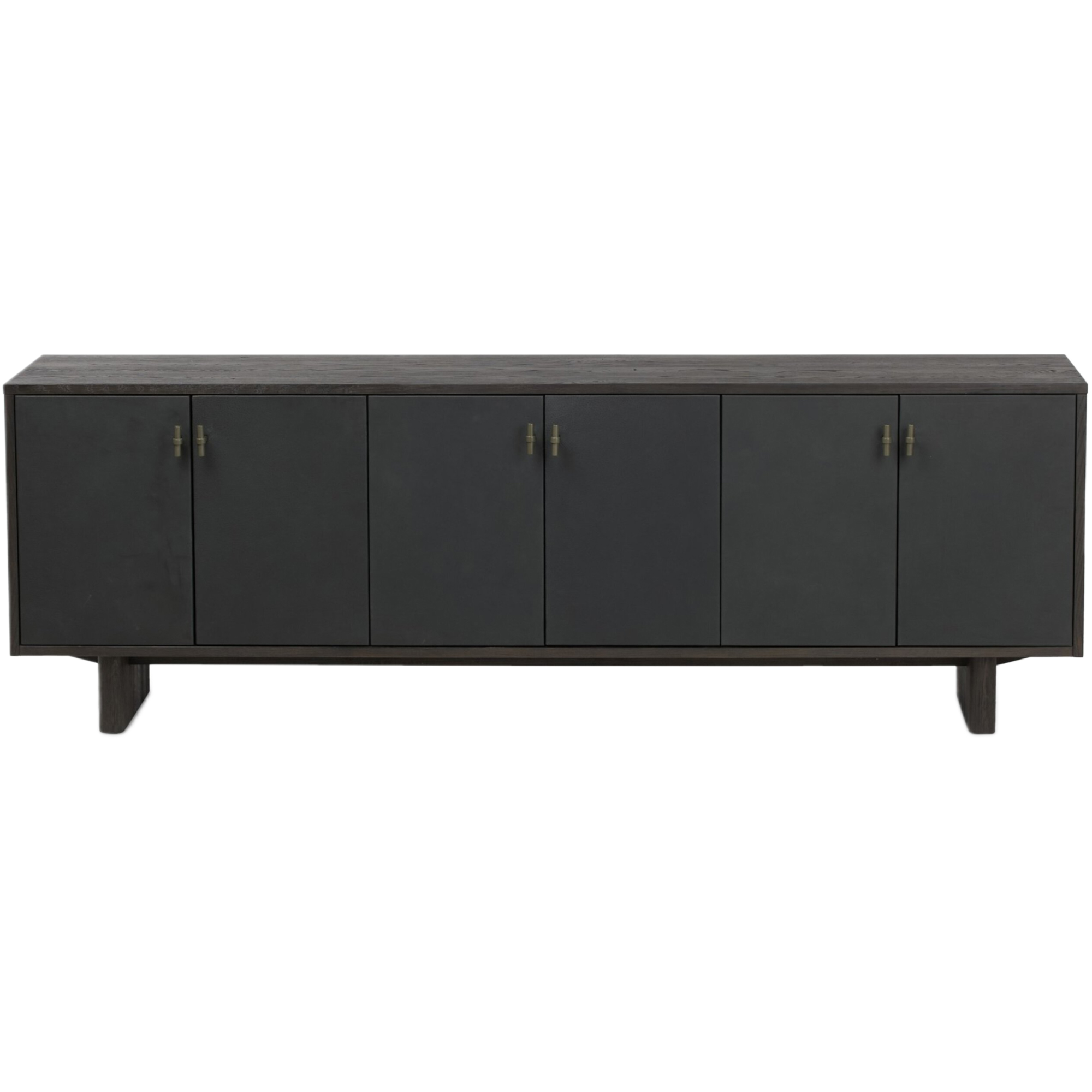 Scarlett 6-Door Media Console, Worn Black Oak 4 Scarlett 6-Door Media Console, Worn Black Oak