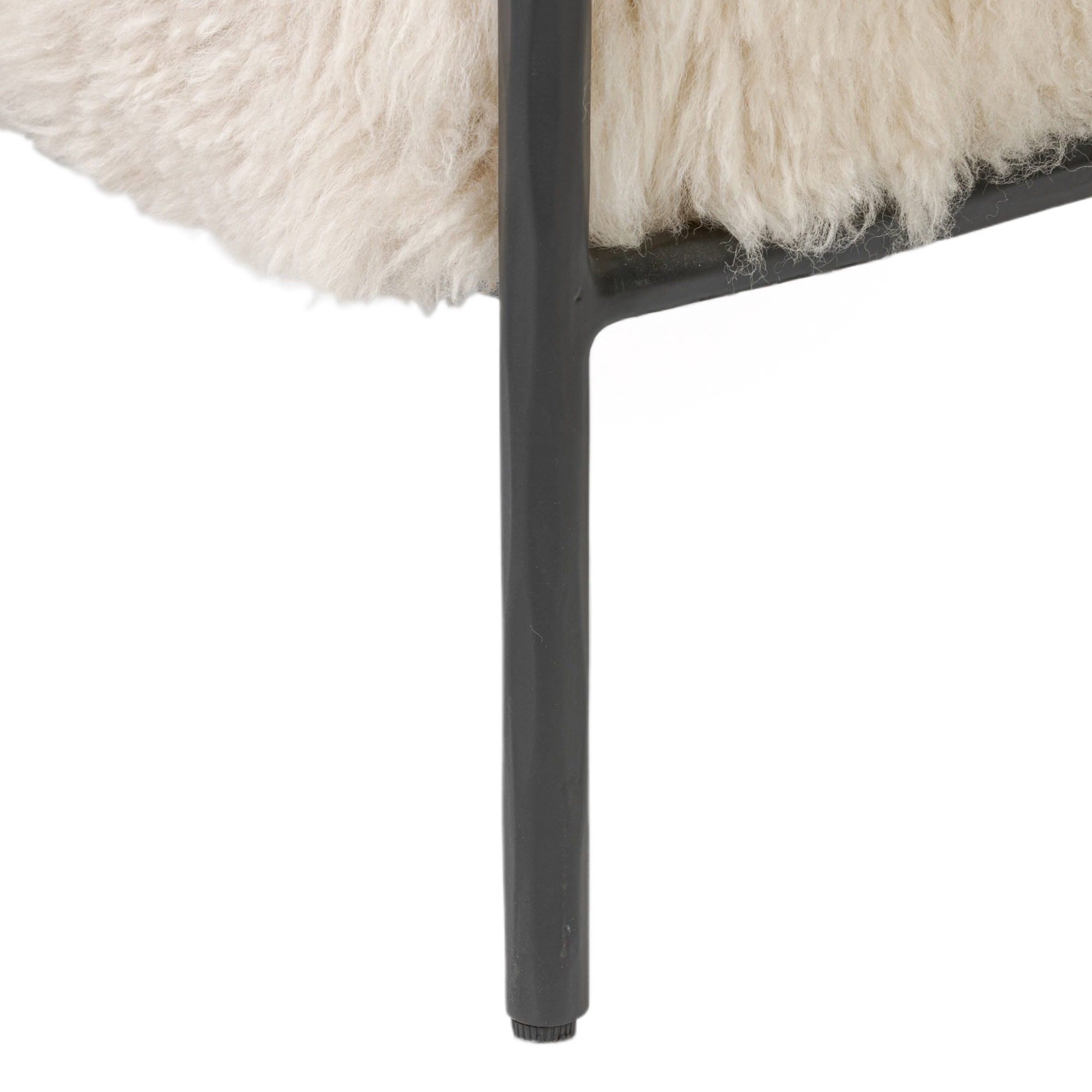 Vessira Chair, Champagne Mongolian Fur 10 Vessira Chair, Champagne Mongolian Fur