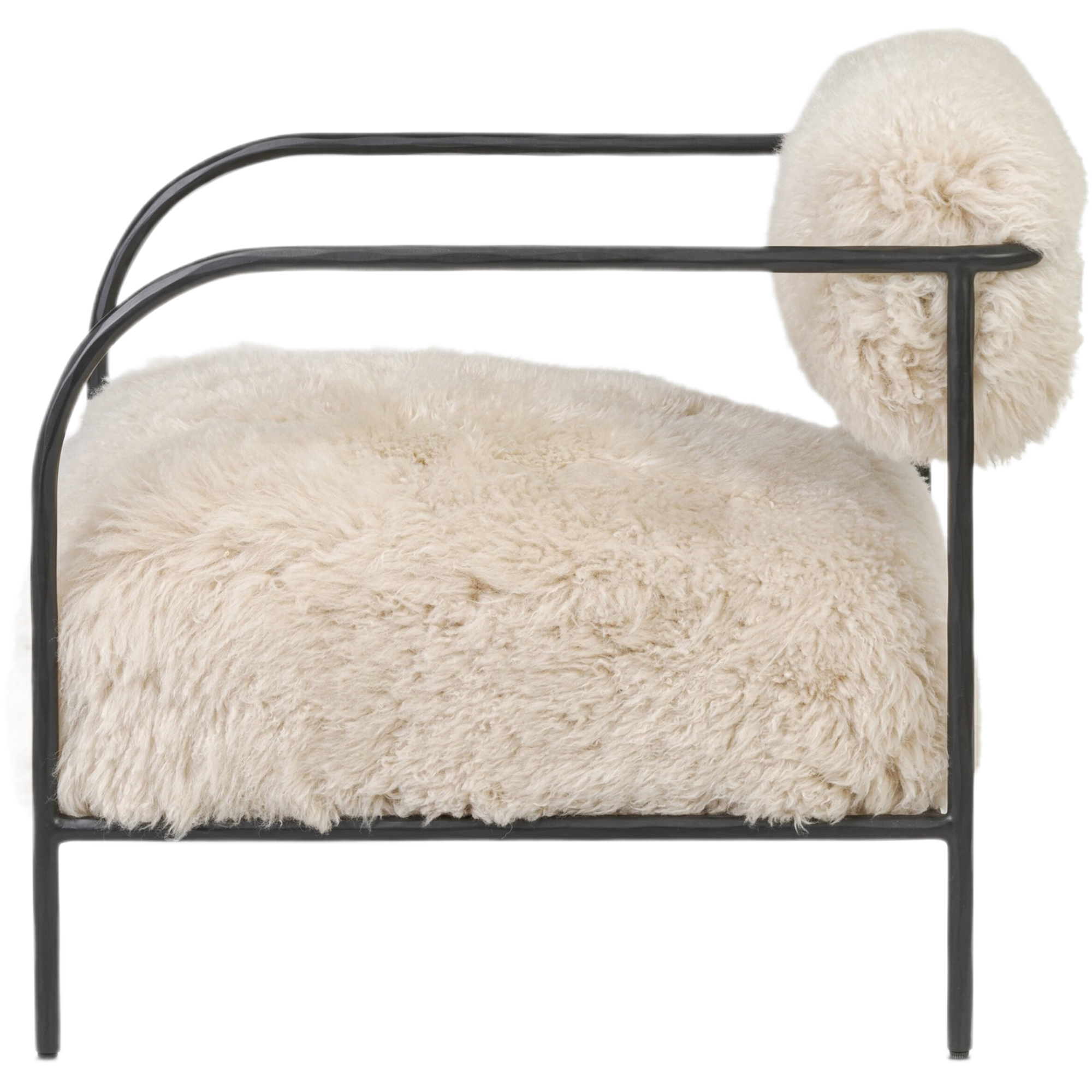 Vessira Chair, Champagne Mongolian Fur 5 Vessira Chair, Champagne Mongolian Fur