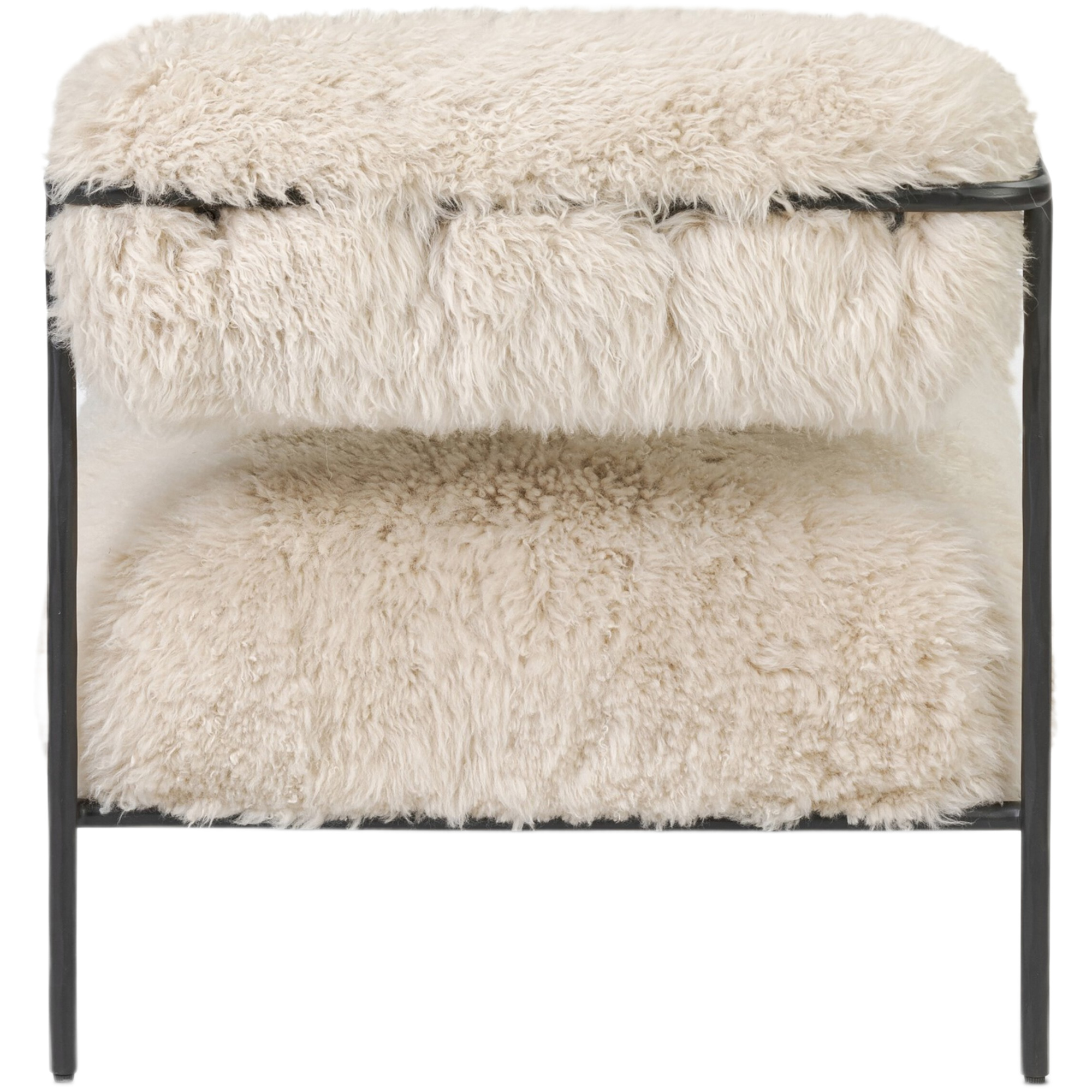 Vessira Chair, Champagne Mongolian Fur 6 Vessira Chair, Champagne Mongolian Fur