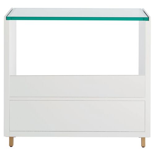 Peony Nightstand, Alabaster 3 Peony Nightstand, Alabaster