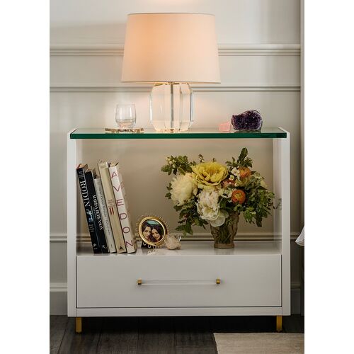 Peony Nightstand, Alabaster 7 Peony Nightstand, Alabaster