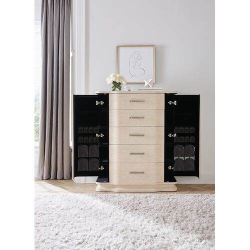 Nouveau Chic 5-Drawer Jewelry Chest, Sandstone 2 Nouveau Chic 5-Drawer Jewelry Chest, Sandstone