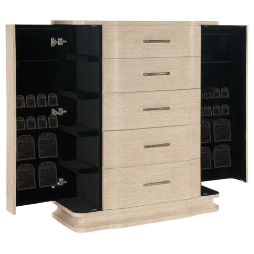 Nouveau Chic 5-Drawer Jewelry Chest, Sandstone 4 Nouveau Chic 5-Drawer Jewelry Chest, Sandstone