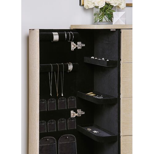 Nouveau Chic 5-Drawer Jewelry Chest, Sandstone 6 Nouveau Chic 5-Drawer Jewelry Chest, Sandstone