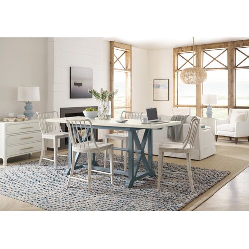 Serenity Piers Extension Friendship Table, Shell/Seaspray 2 Serenity Piers Extension Friendship Table, Shell/Seaspray