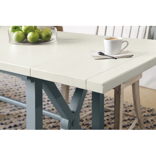 Serenity Piers Extension Friendship Table, Shell/Seaspray 6 Serenity Piers Extension Friendship Table, Shell/Seaspray