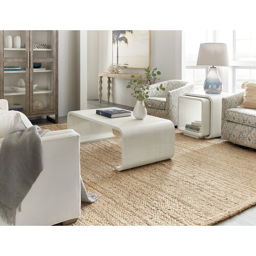 Serenity Kai Raffia Cocktail Table, Sand Dollar 2 Serenity Kai Raffia Cocktail Table, Sand Dollar