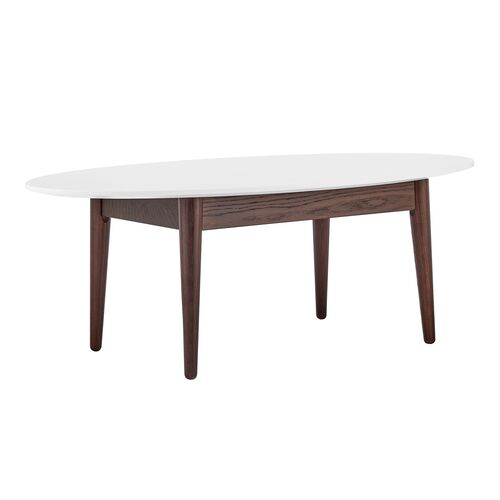 Whitewood Coffee Table, White/Walnut