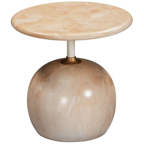 Emerson Faux Marble Side Table, Rose 1 Emerson Faux Marble Side Table, Rose
