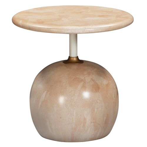 Emerson Faux Marble Side Table, Rose 3 Emerson Faux Marble Side Table, Rose