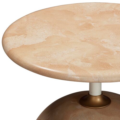 Emerson Faux Marble Side Table, Rose 5 Emerson Faux Marble Side Table, Rose