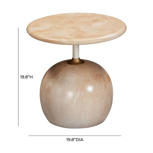 Emerson Faux Marble Side Table, Rose 6 Emerson Faux Marble Side Table, Rose