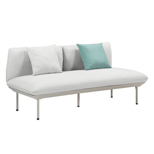 Arabella Outdoor Loveseat, Light Grey