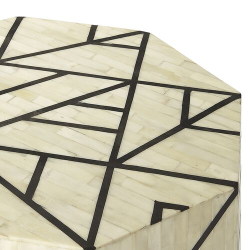 James Bone Inlay Side Table, Black 3 James Bone Inlay Side Table, Black