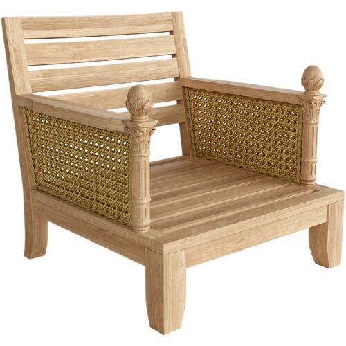 Maranti Outdoor Teak Armchair, Sunbrella 2 Maranti Outdoor Teak Armchair, Sunbrella