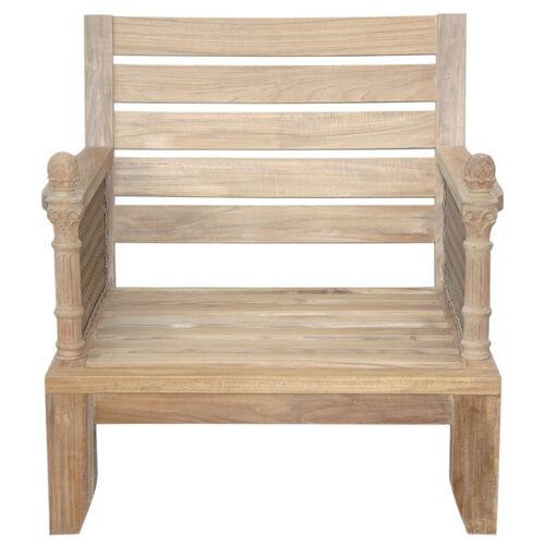 Maranti Outdoor Teak Armchair, Sunbrella 3 Maranti Outdoor Teak Armchair, Sunbrella
