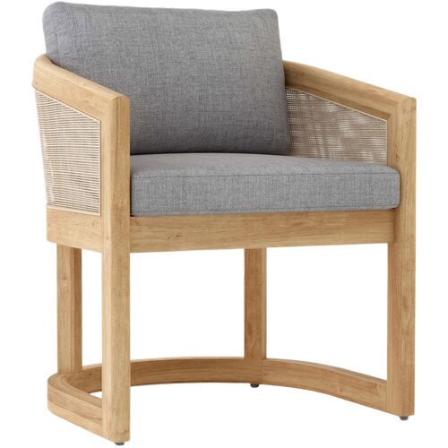 Avanta Outdoor Teak Dining Armchair, Sunbrella 1 Avanta Outdoor Teak Dining Armchair, Sunbrella
