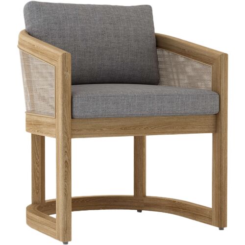 Avanta Outdoor Teak Dining Armchair, Sunbrella 5 Avanta Outdoor Teak Dining Armchair, Sunbrella