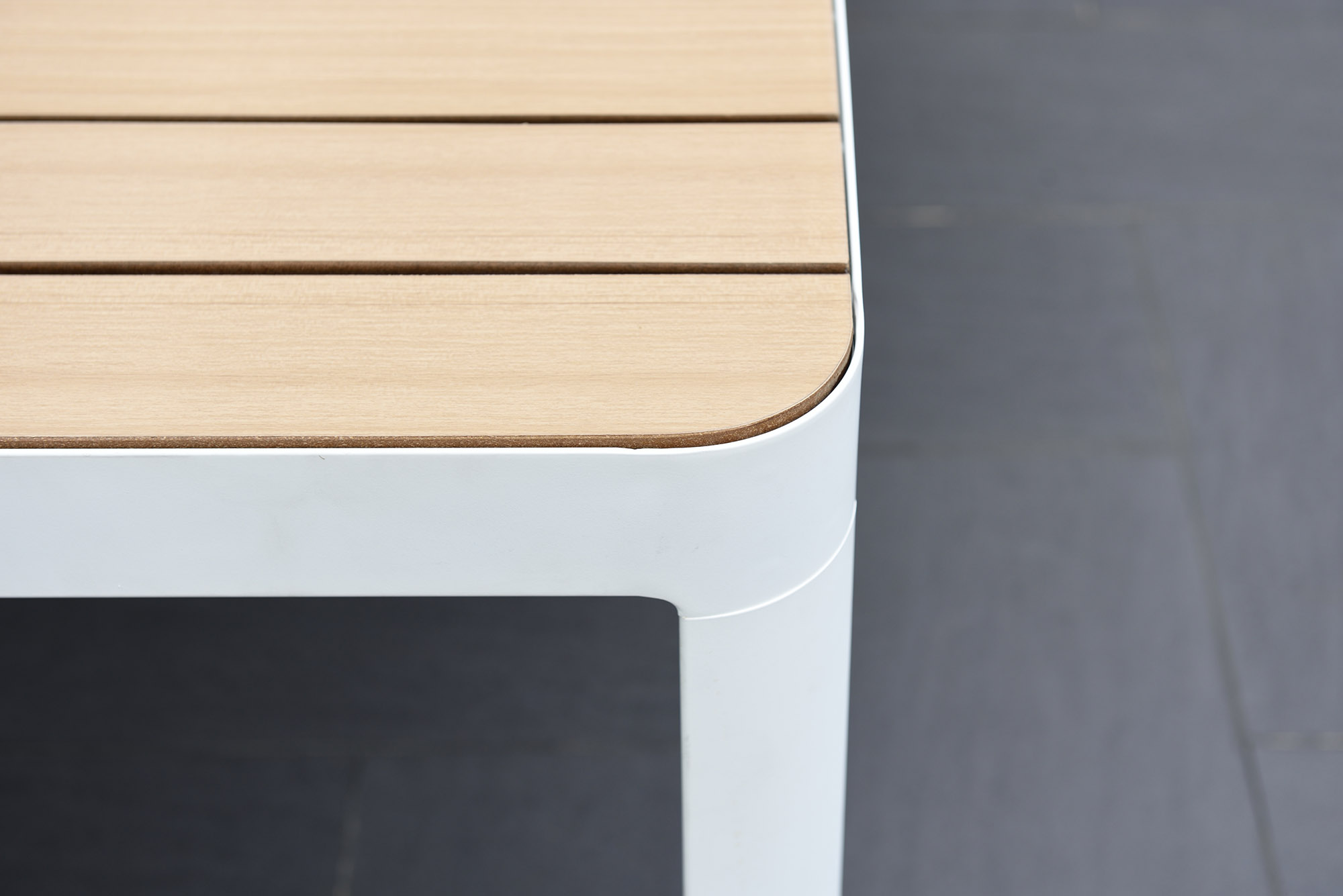 Dalston Rectangular Outdoor Teak Dining Table, Natural/White 3 Dalston Rectangular Outdoor Teak Dining Table, Natural/White