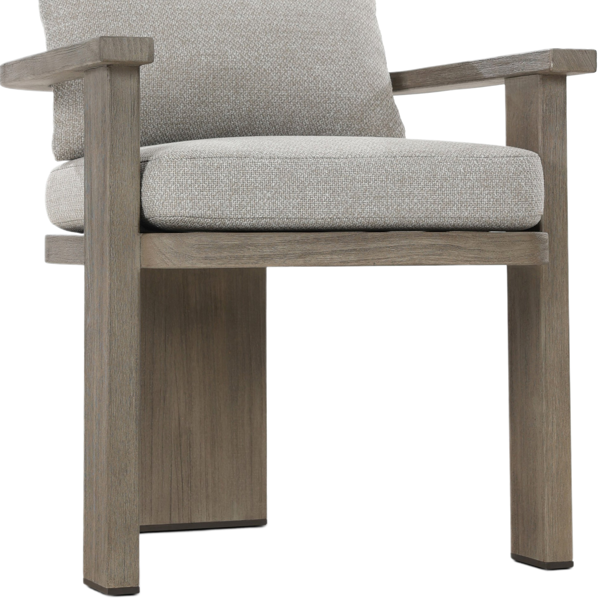 India Outdoor Teak Dining Armchair, Hayes Fog 11 India Outdoor Teak Dining Armchair, Hayes Fog