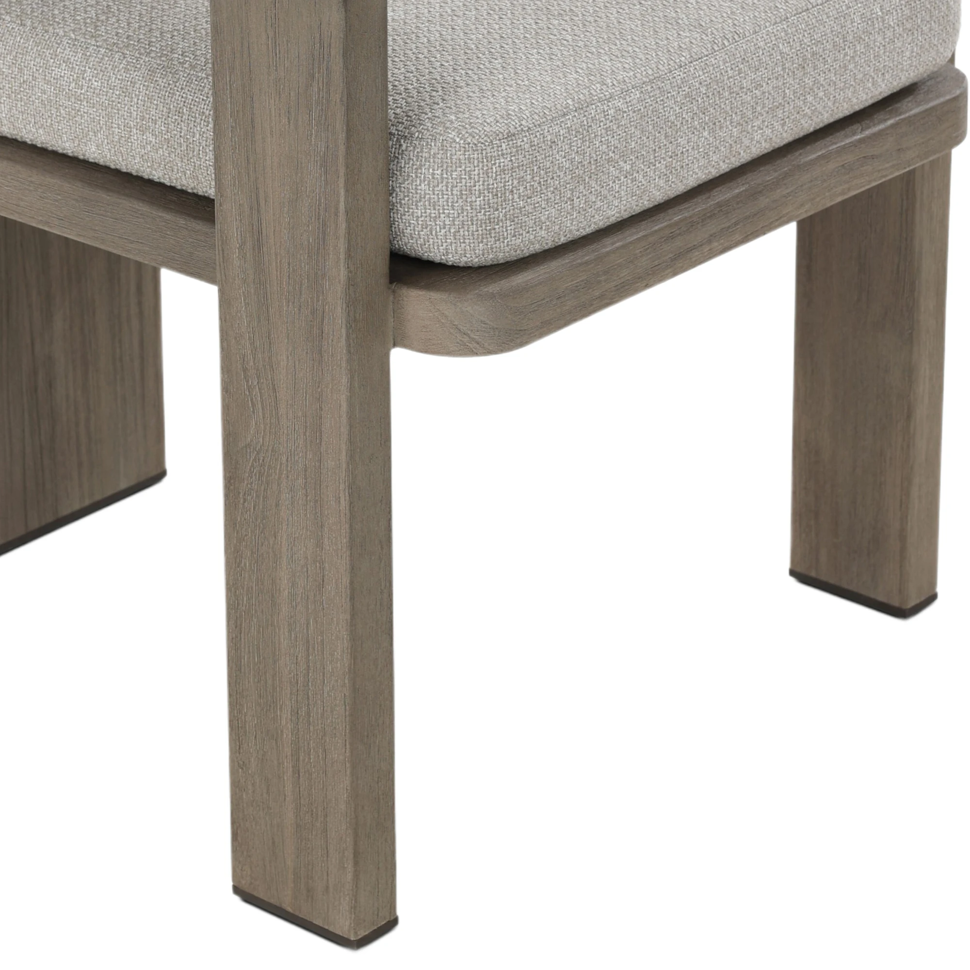 India Outdoor Teak Dining Armchair, Hayes Fog 12 India Outdoor Teak Dining Armchair, Hayes Fog