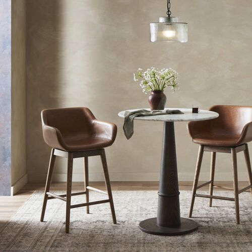 Nolan Leather Swivel Counter Stool, Sonoma Chestnut 2 Nolan Leather Swivel Counter Stool, Sonoma Chestnut
