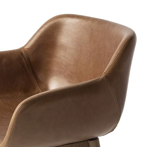 Nolan Leather Swivel Counter Stool, Sonoma Chestnut 3 Nolan Leather Swivel Counter Stool, Sonoma Chestnut
