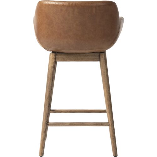 Nolan Leather Swivel Counter Stool, Sonoma Chestnut 6 Nolan Leather Swivel Counter Stool, Sonoma Chestnut
