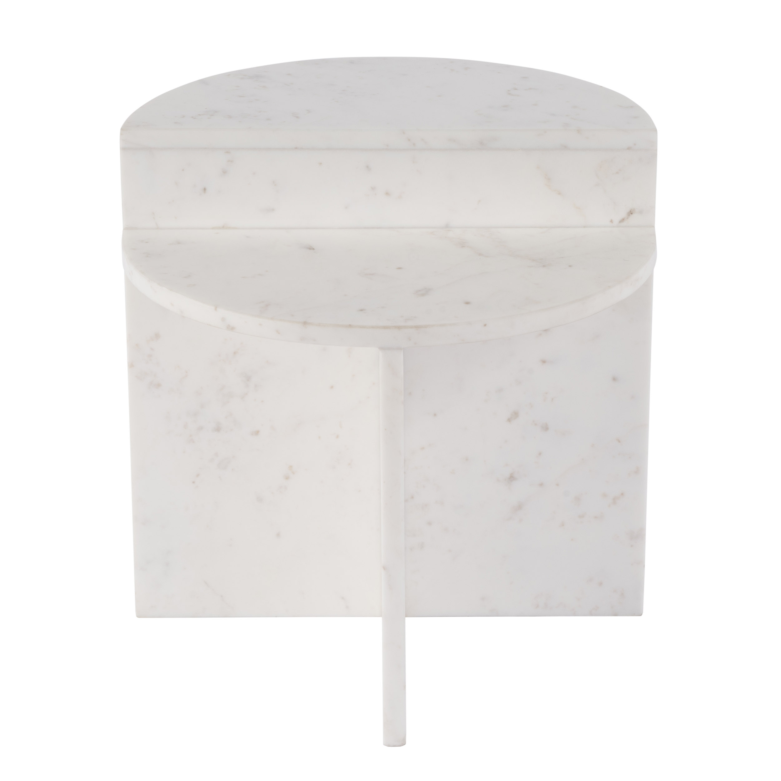 Victoria Round Marble Accent Table, White 2 Victoria Round Marble Accent Table, White