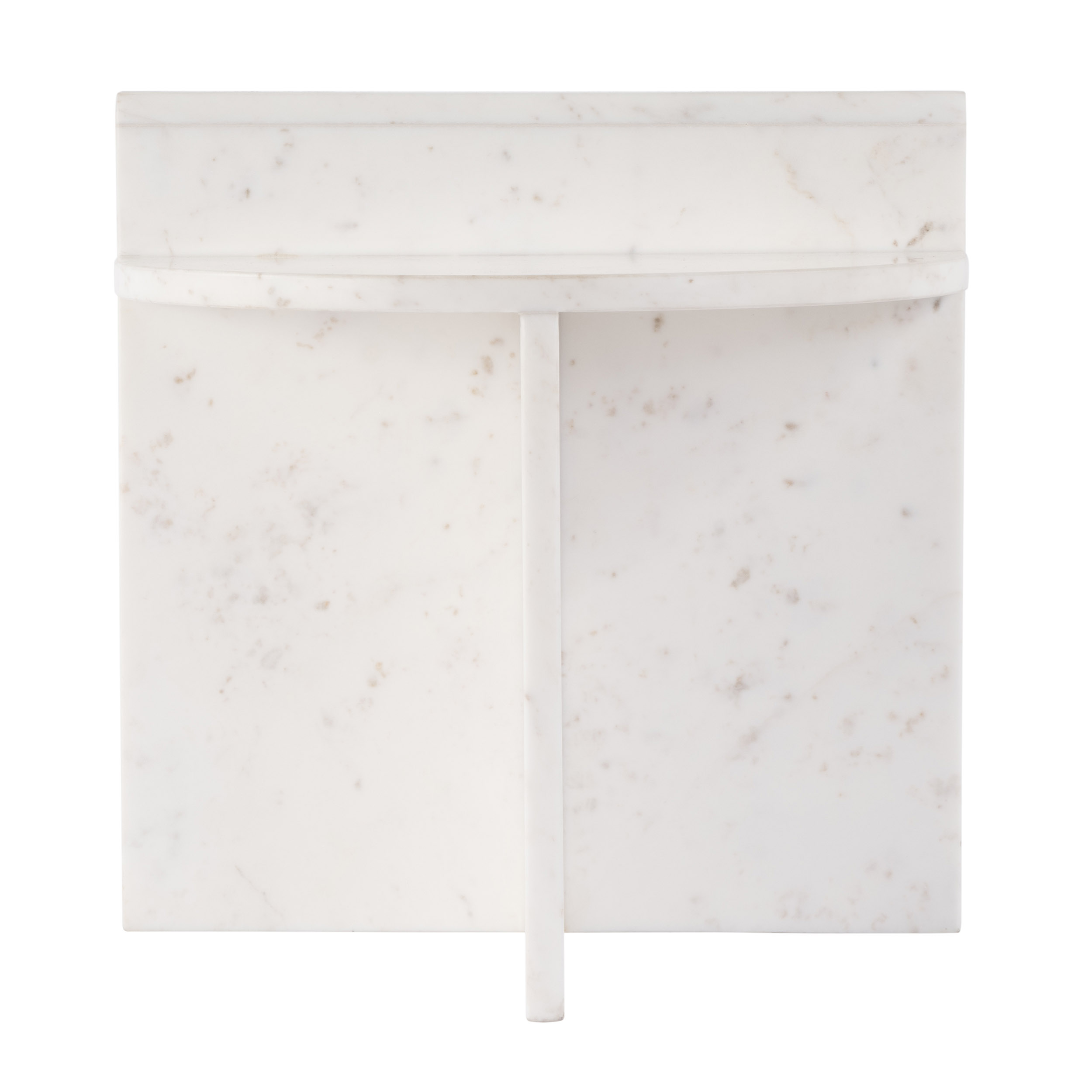 Victoria Round Marble Accent Table, White 3 Victoria Round Marble Accent Table, White