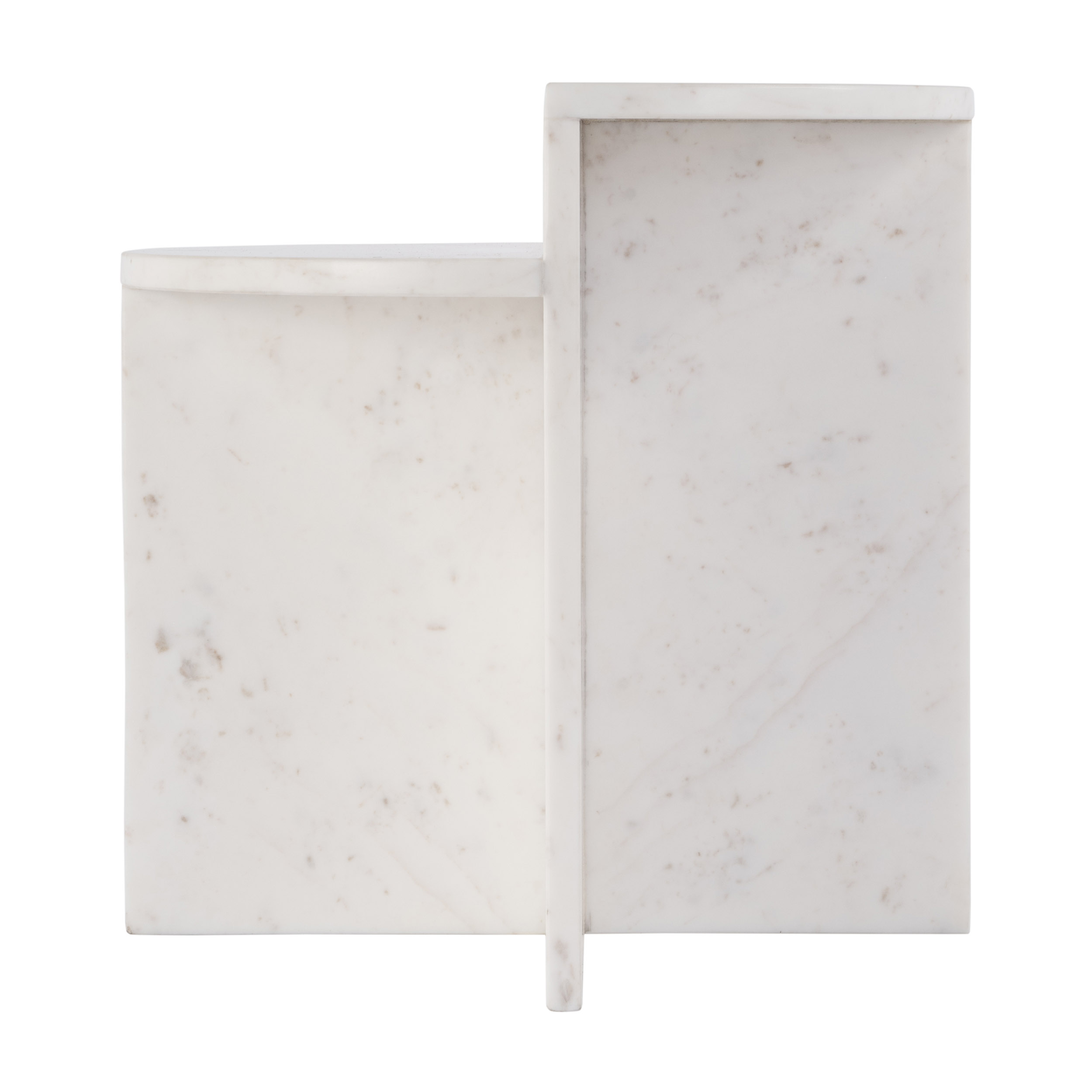 Victoria Round Marble Accent Table, White 4 Victoria Round Marble Accent Table, White