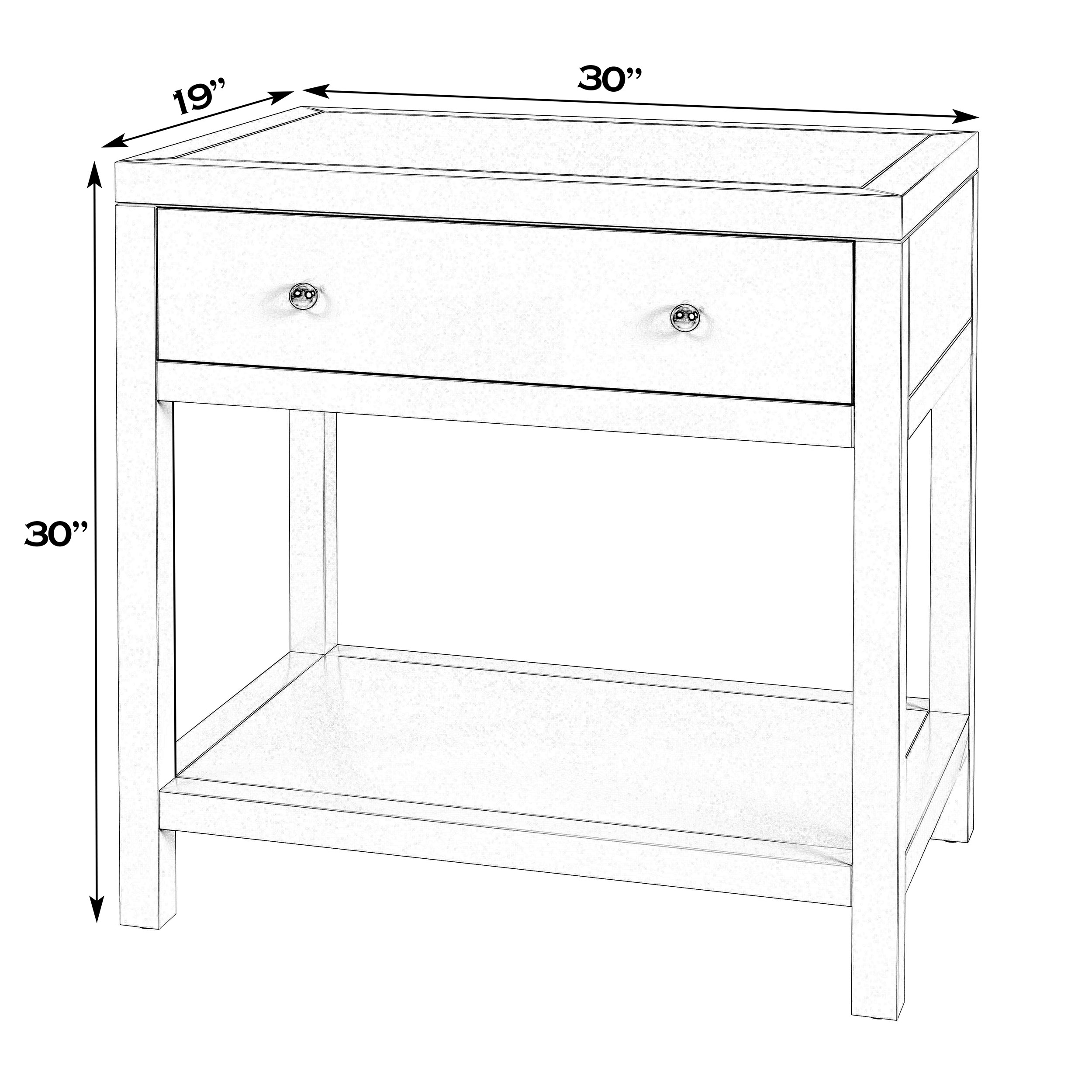 Charlie 1-Drawer Wide Nightstand 7 Charlie 1-Drawer Wide Nightstand