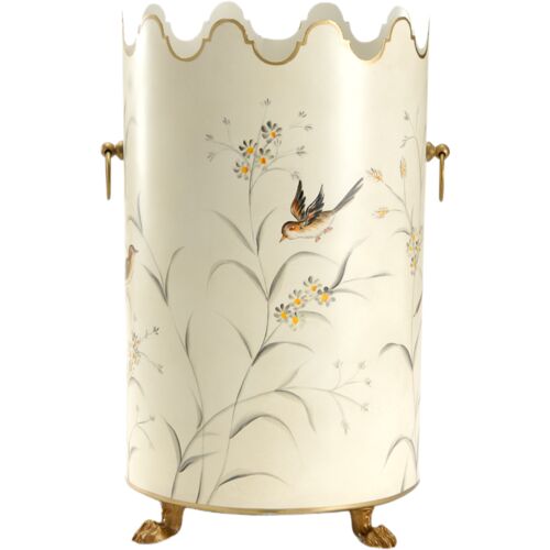 Aviary Iron Umbrella Stand, Cream