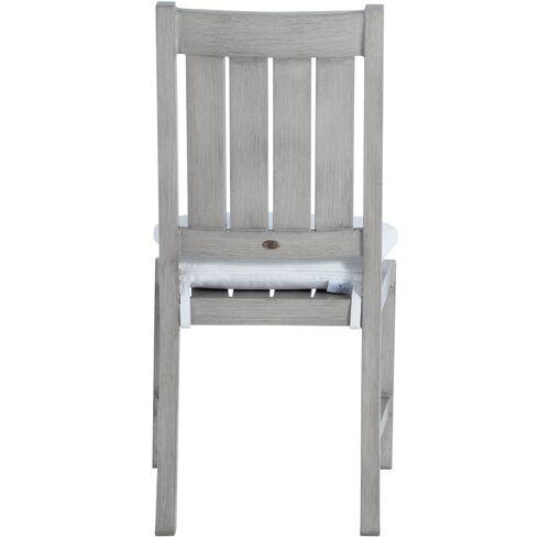 Club Croquet Outdoor Aluminum Side Chair with Cushion, Slate Grey 4 Club Croquet Outdoor Aluminum Side Chair with Cushion, Slate Grey