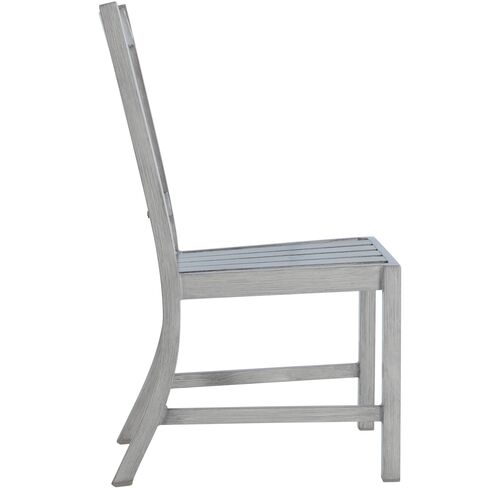 Club Croquet Outdoor Aluminum Side Chair with Cushion, Slate Grey 9 Club Croquet Outdoor Aluminum Side Chair with Cushion, Slate Grey