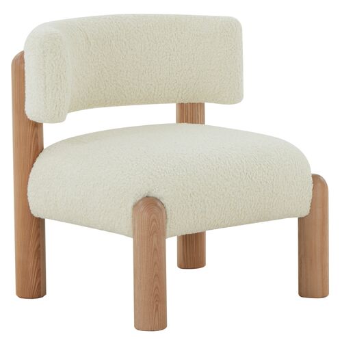 Joviana Faux Lambs Wool Accent Chair 1 Joviana Faux Lambs Wool Accent Chair