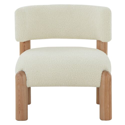 Joviana Faux Lambs Wool Accent Chair 2 Joviana Faux Lambs Wool Accent Chair