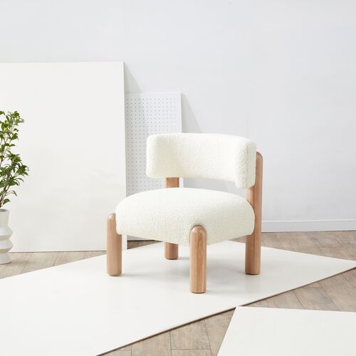 Joviana Faux Lambs Wool Accent Chair 3 Joviana Faux Lambs Wool Accent Chair
