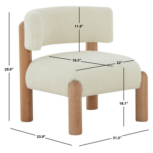 Joviana Faux Lambs Wool Accent Chair 6 Joviana Faux Lambs Wool Accent Chair