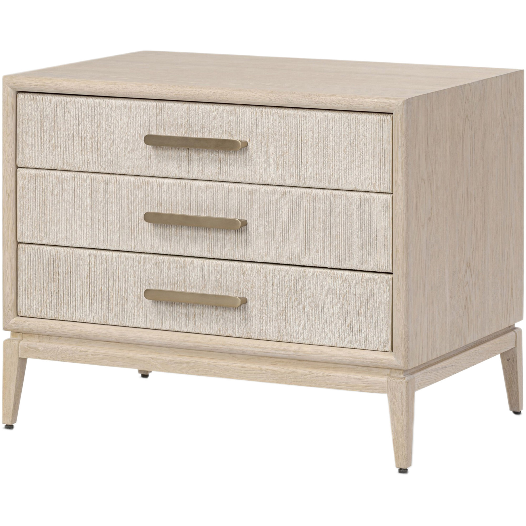 Tiv 3-Drawer Woven Paper Cord Nightstand 1 Tiv 3-Drawer Woven Paper Cord Nightstand
