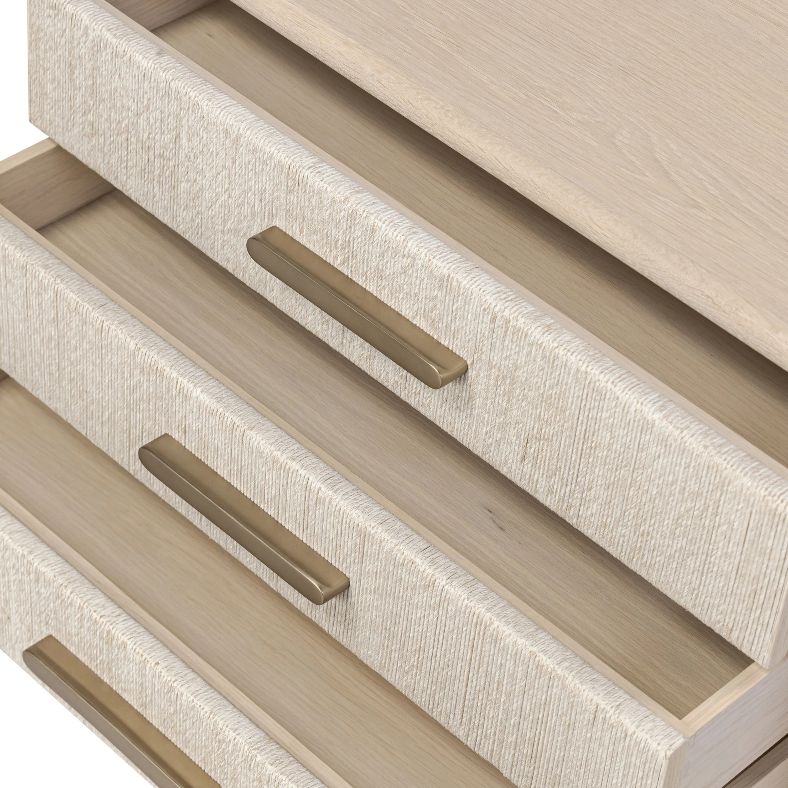 Tiv 3-Drawer Woven Paper Cord Nightstand 14 Tiv 3-Drawer Woven Paper Cord Nightstand