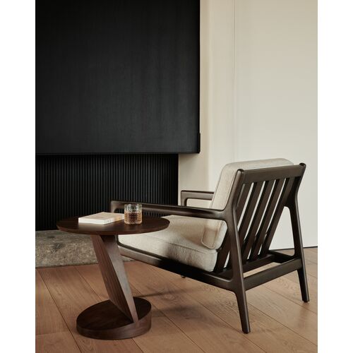 Oblic Side Table, Brown Teak 2 Oblic Side Table, Brown Teak