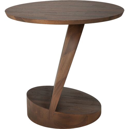 Oblic Side Table, Brown Teak 3 Oblic Side Table, Brown Teak