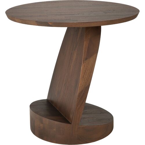 Oblic Side Table, Brown Teak 4 Oblic Side Table, Brown Teak